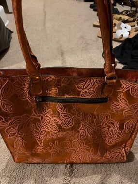 Patricia Nash Embossed Floral Tote - Copper